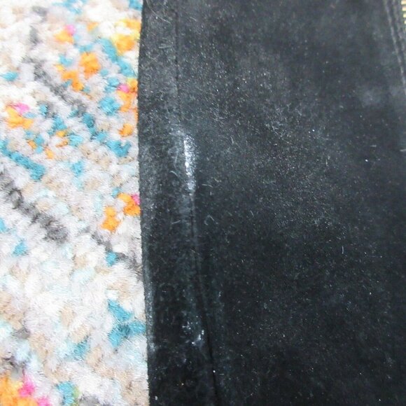 Michael Kors Leather Knee High Riding Tall Boots Women 7.5 Black Low Heels 1034 - Picture 8 of 15